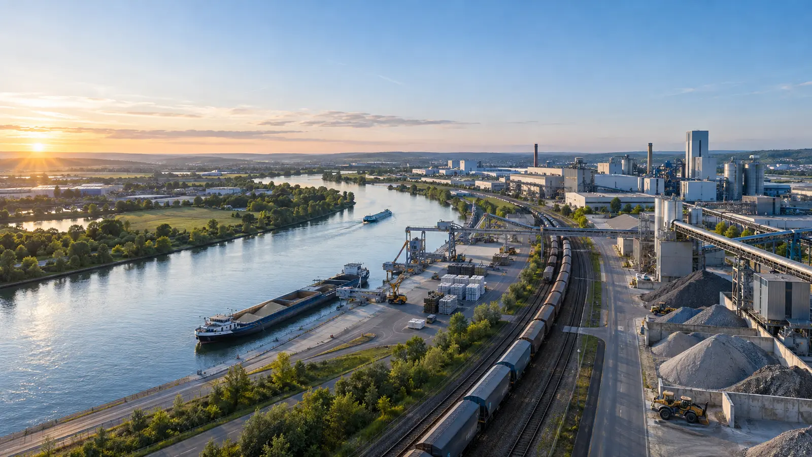 Territoire industriel européen relié par le rail, la voie d’eau et les infrastructures logistiques
